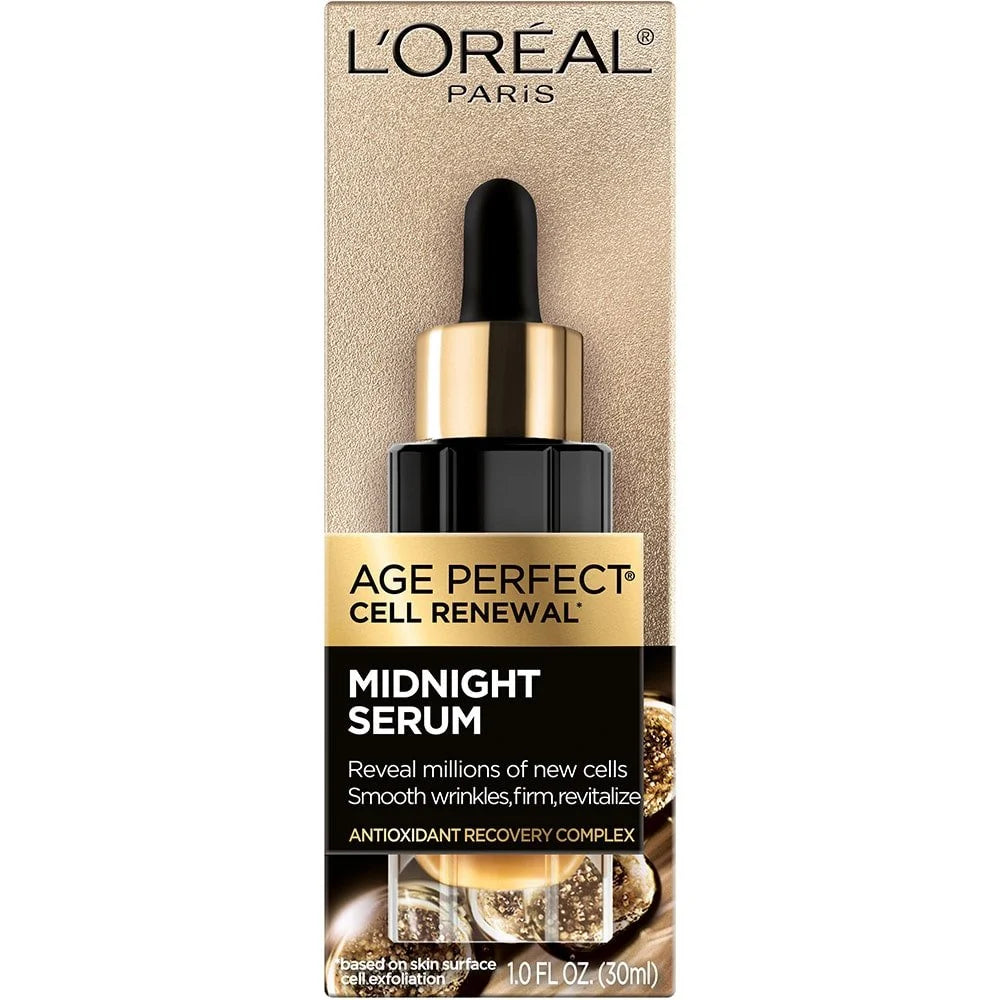 LOREAL PARIS Age Perfect Cell Renewal Midnight Serum Anti Aging Complex سيروم ليلي فاخر وخفيف على البشرة من لوريال باريس
