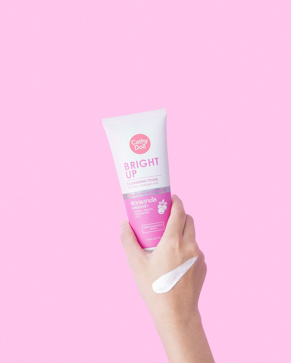 CATHY DOLL Bright Up Cleansing Foam SLS Free Paraben Free غسول التفتيح للبشرة من كاثي دول