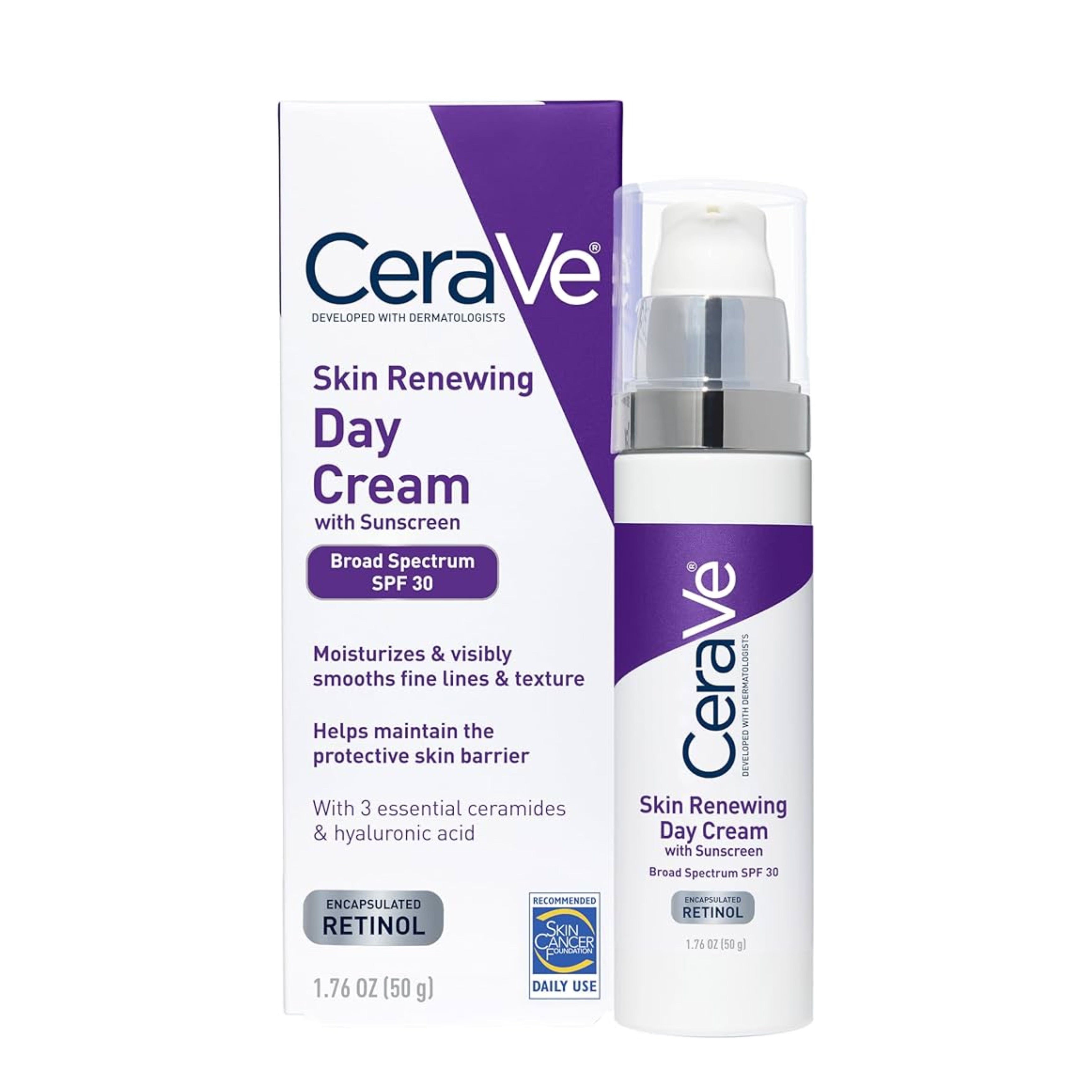 CERAVE Skin Renewing Day Cream WITH BROAD SPECTRUM SPF 30