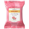 BURT’S BEES Facial Cleansing Towelettes Pink Grapefruit مناديل تنظيف الوجه بخلاصة الجريب فروت تركيبة طبيعية ومنعشة