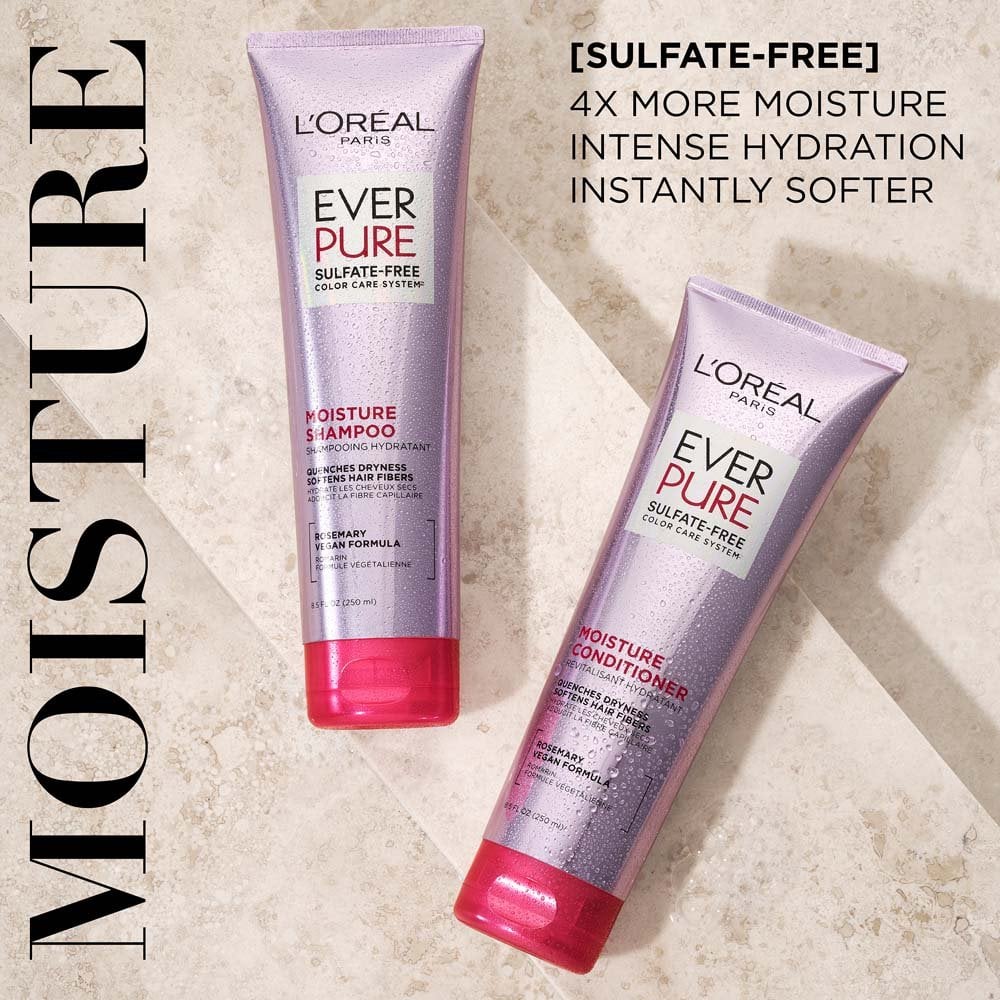 LOREAL PARIS EverPure Moisture Sulfate Free Conditioner for Dry Hair بلسم لوريال باريس لترطيب وتنعيم الشعر الجاف