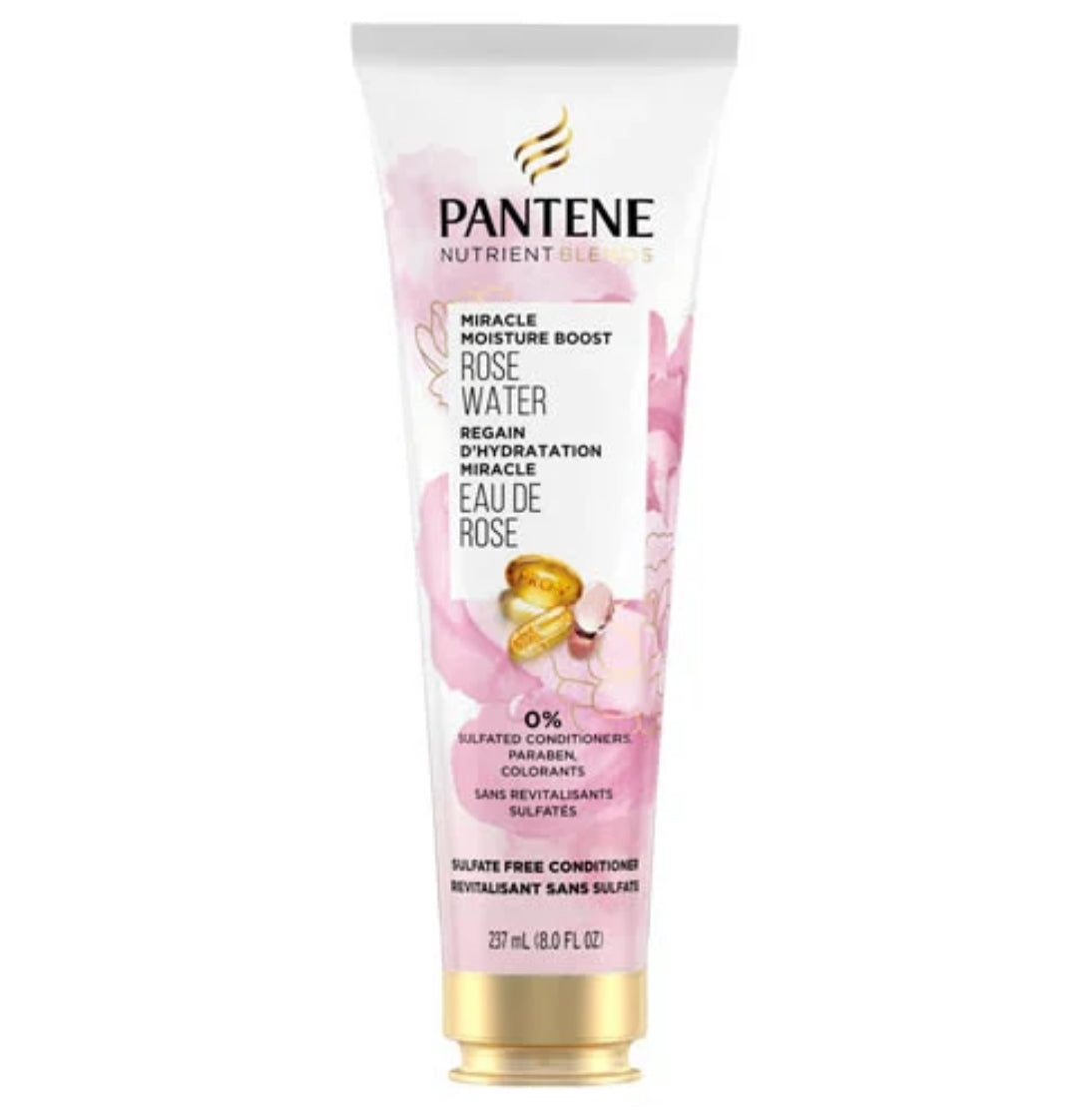 Pantene Pro-V Nutrient Blends Miracle Moisture Boost With Rose Water Sulfate Free Conditioner بلسم بانتين برو-في نيوتريينت بليندز ميراكِل مويسچر