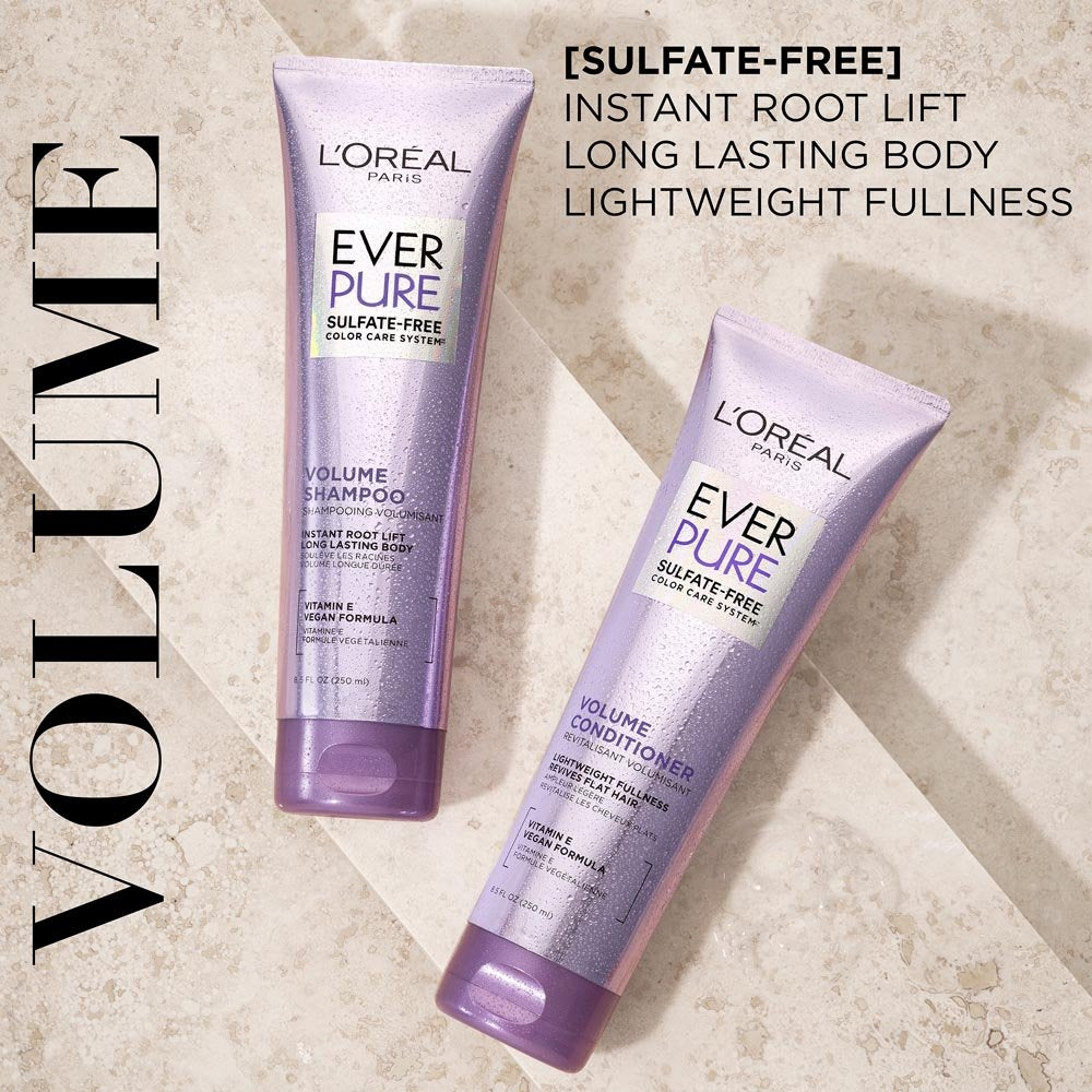 LOREAL PARIS EverPure Volume Sulfate Free Shampoo For Fine Hair شامبو لوريال باريس لتكثيف الشعر الخفيف