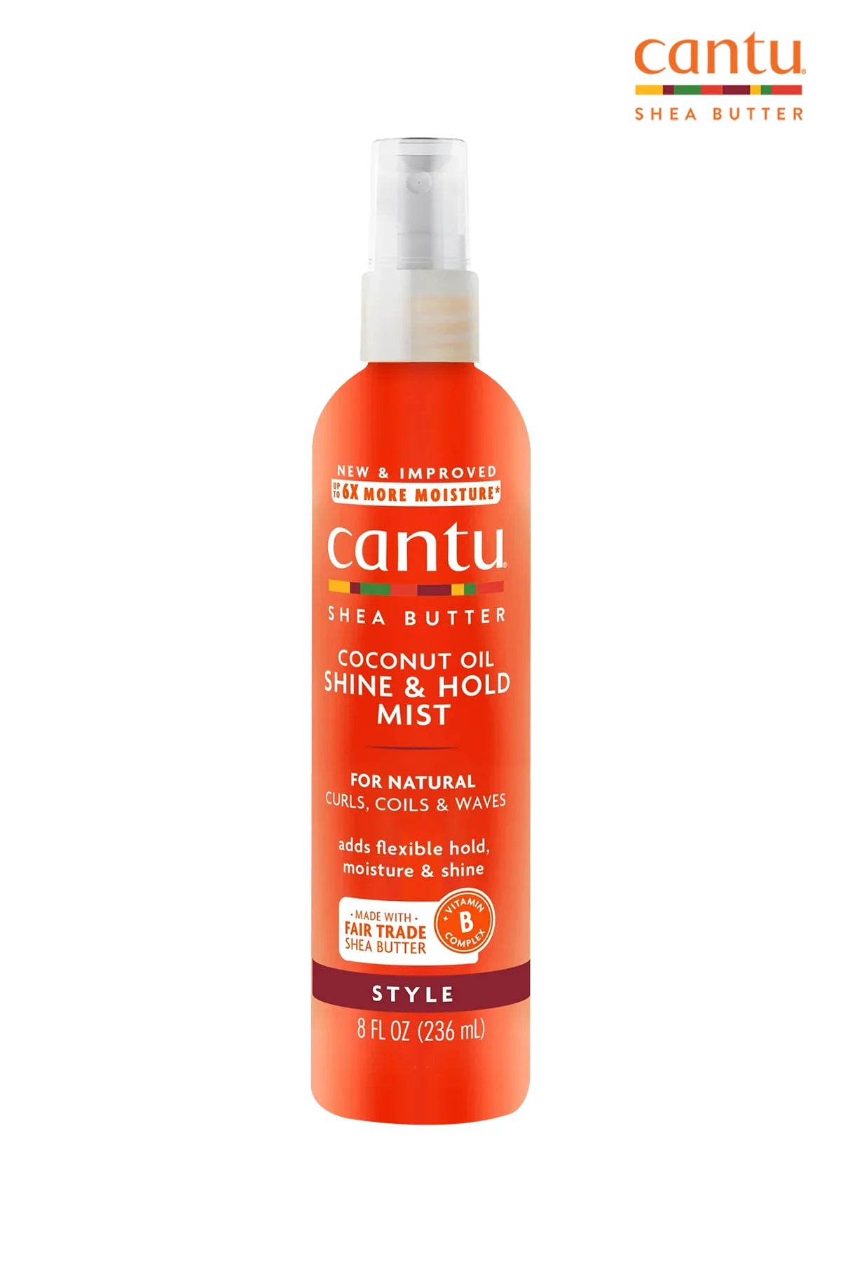 CANTU Shea Butter Coconut Oil Shine & Hold Mist - Style كانتو بزبدة الشيا ورذاذ زيت جوز الهند للتثبيت واللمعان