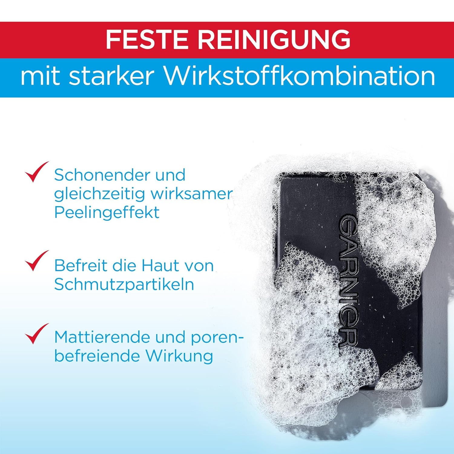 garnier skin active hautklar pure active feste reinigung mit kohle صابونة البشرة من كارنييه