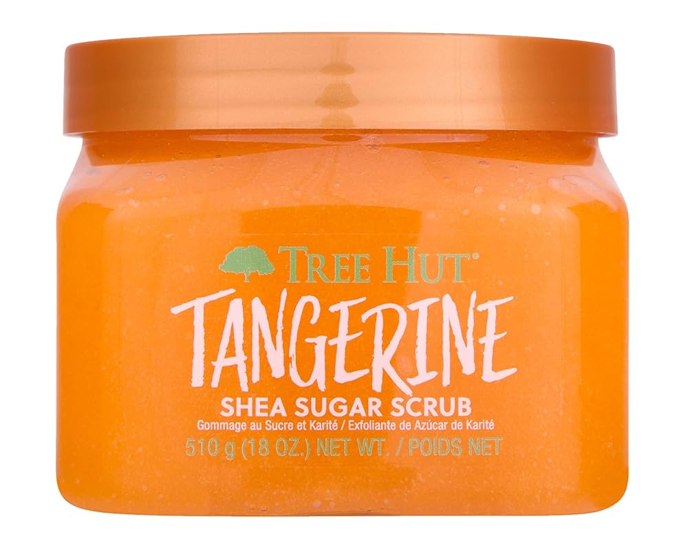 TREE HUT Tangerine Shea Sugar Scrub سكراب شجرة الشيا برائحة اليوسفي من تري هات