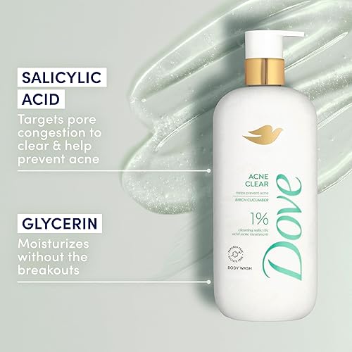 DOVE Acne Clear Clears and Helps Prevent Acne Body Wash غسول الجسم من دوف