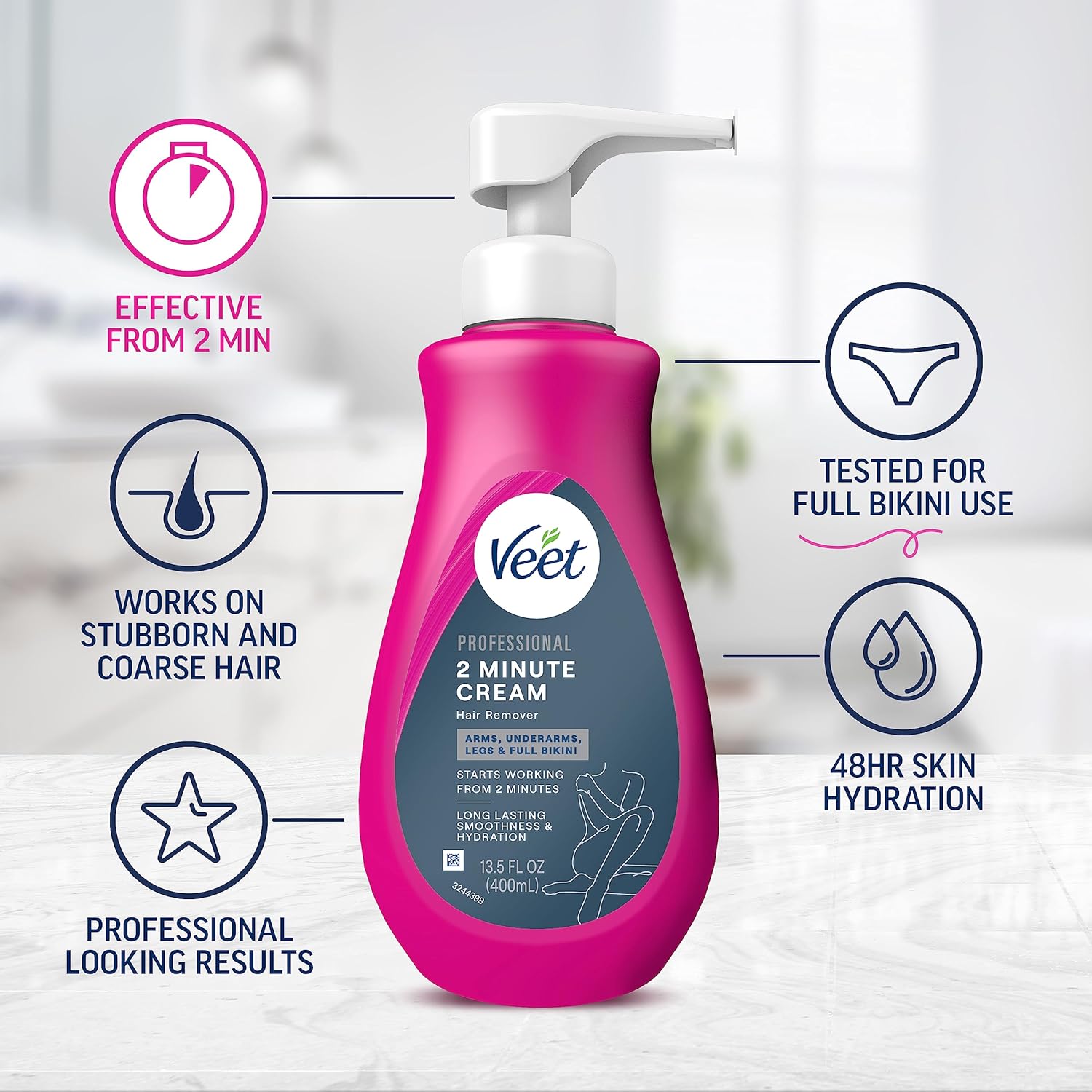 VEET professional 2 minute cream hair remover كريم ازالة الشعر خلال دقيقتين من فيت