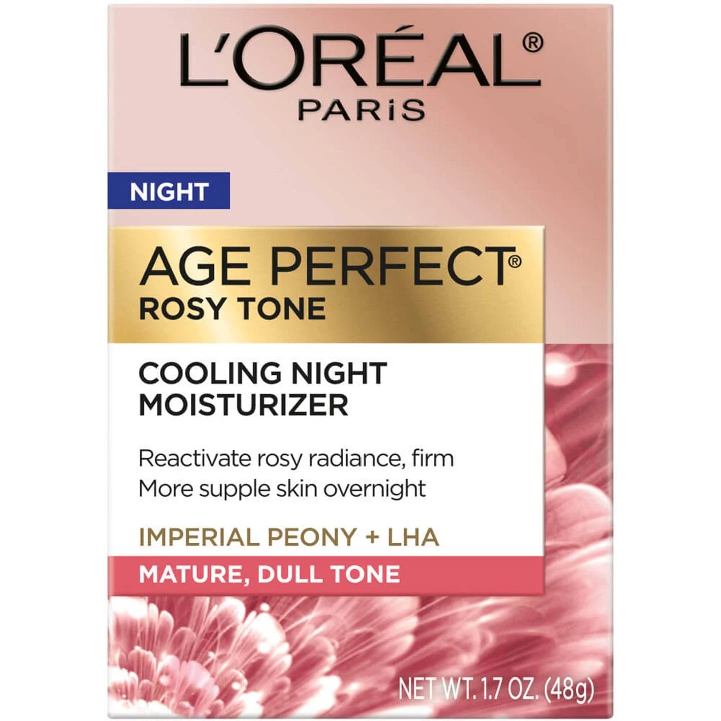 LOREAL PARIS Age Perfect Rosy Tone Cool Night Moisturizer كريم الليل من لوريال باريس