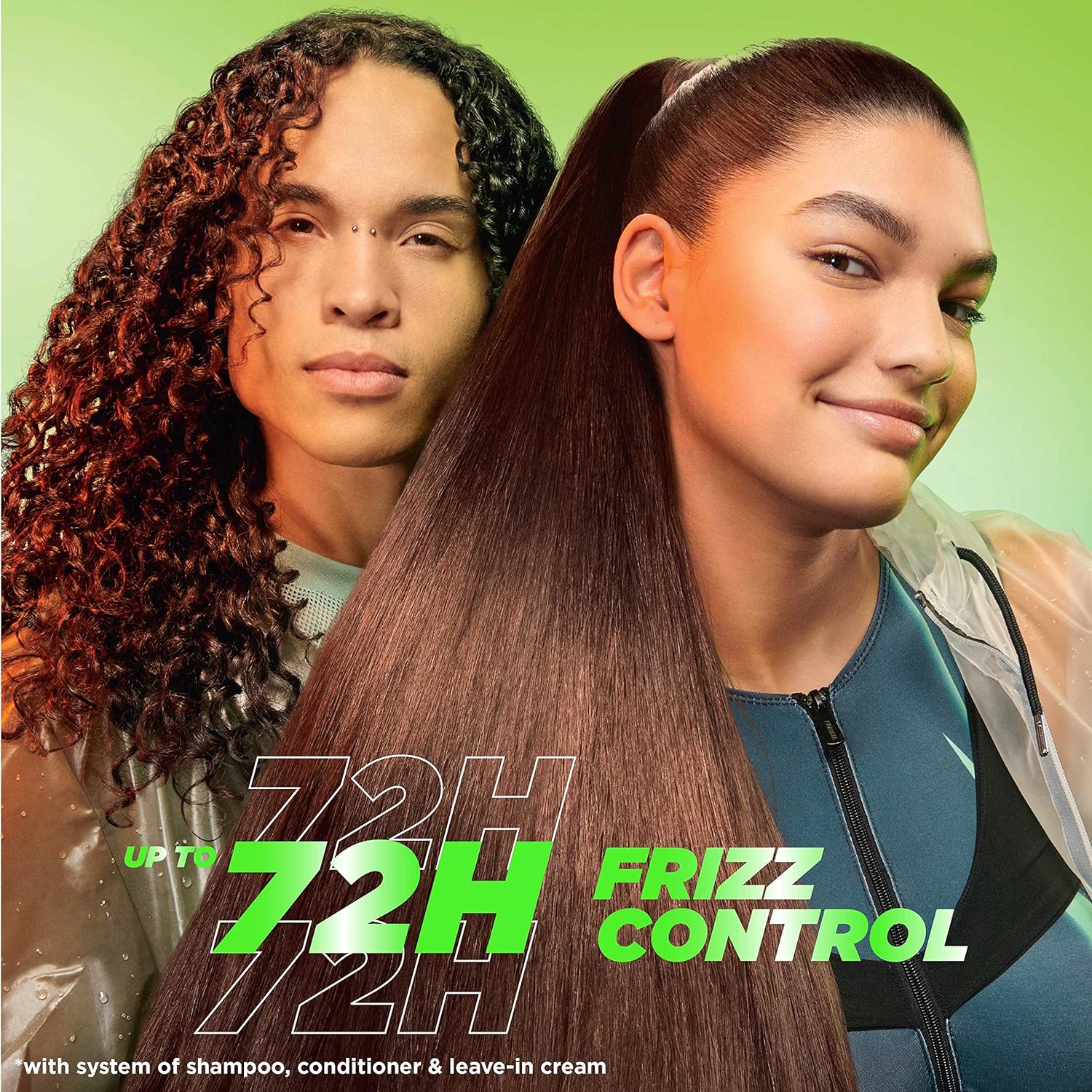 GARNIER Fructis Up to 72h Frizz Control Paraben Free بكج كارنيير للعناية بالشعر المتطاير