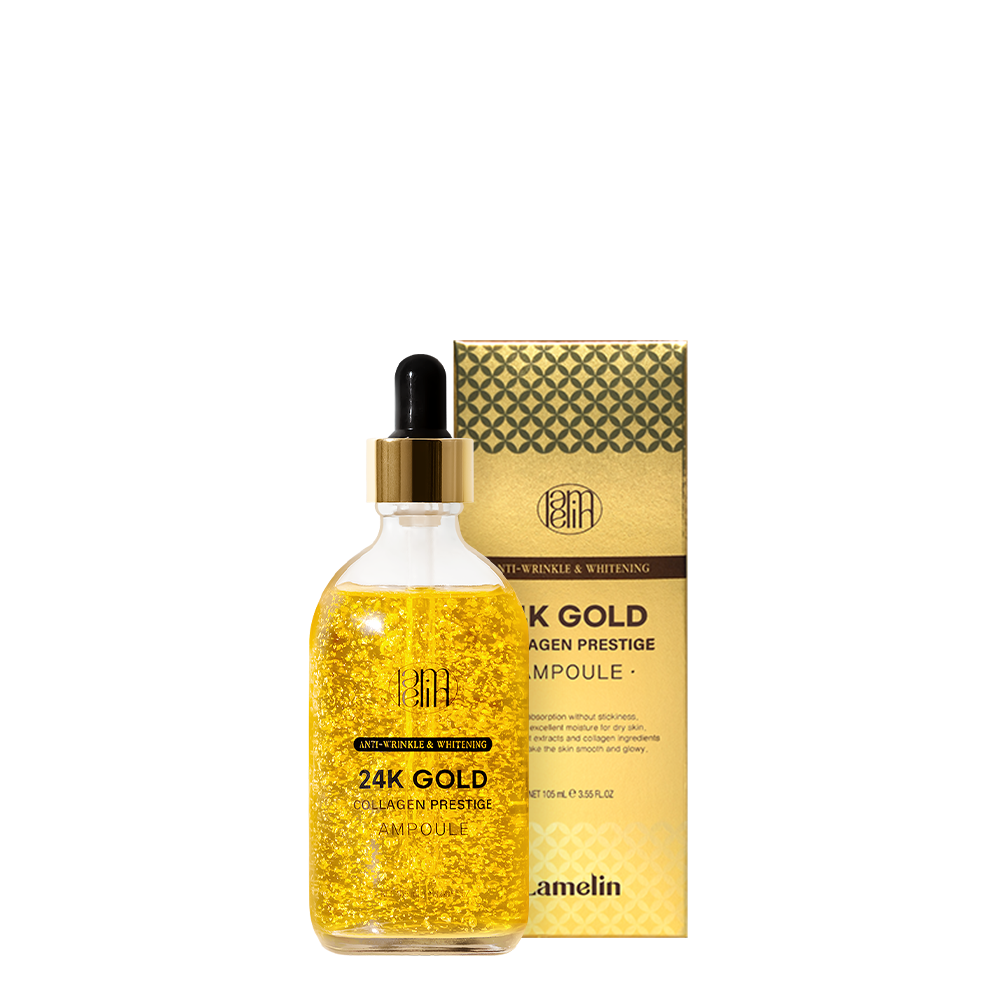 LAMELIN Anti Wrinkle & Whithening 24 K Gold Collagen Prestige Ampoule