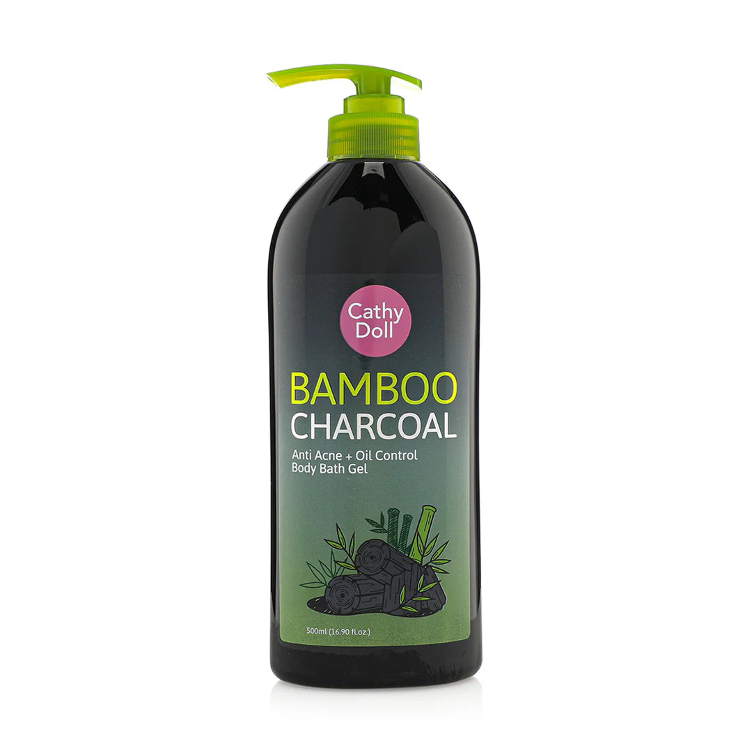 CATHY DOLL Bamboo Charcoal Anti Acne + Oil Control Body Bath Gel جل الاستحمام بالفحم لعلاج الحبوب وافراز الدهون من كاثي دول