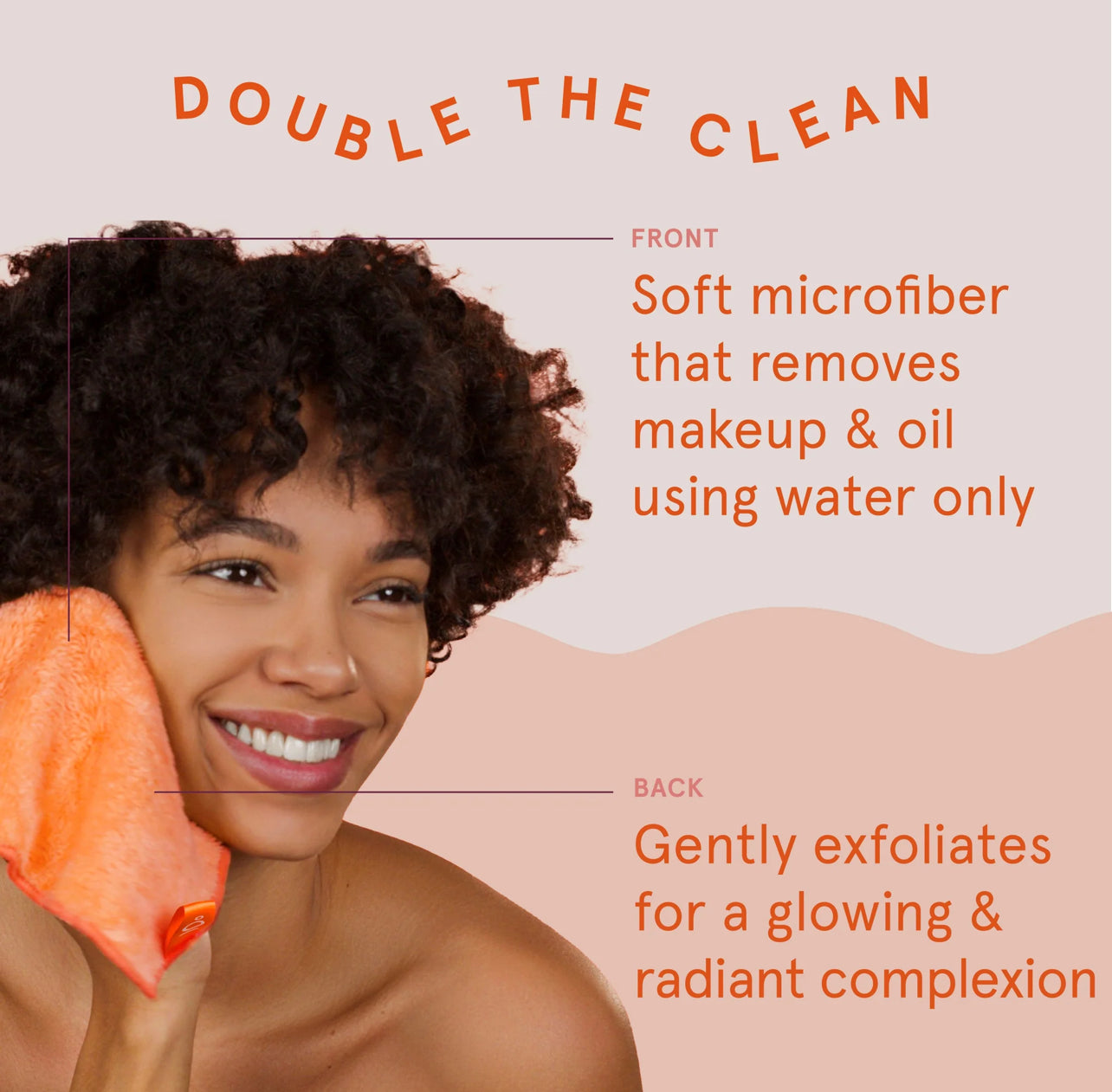 Cleanlogic Dual-Texture Face Cloth for Sensitive Skin 1Pc  منشفة الوجه من كلين لوجك