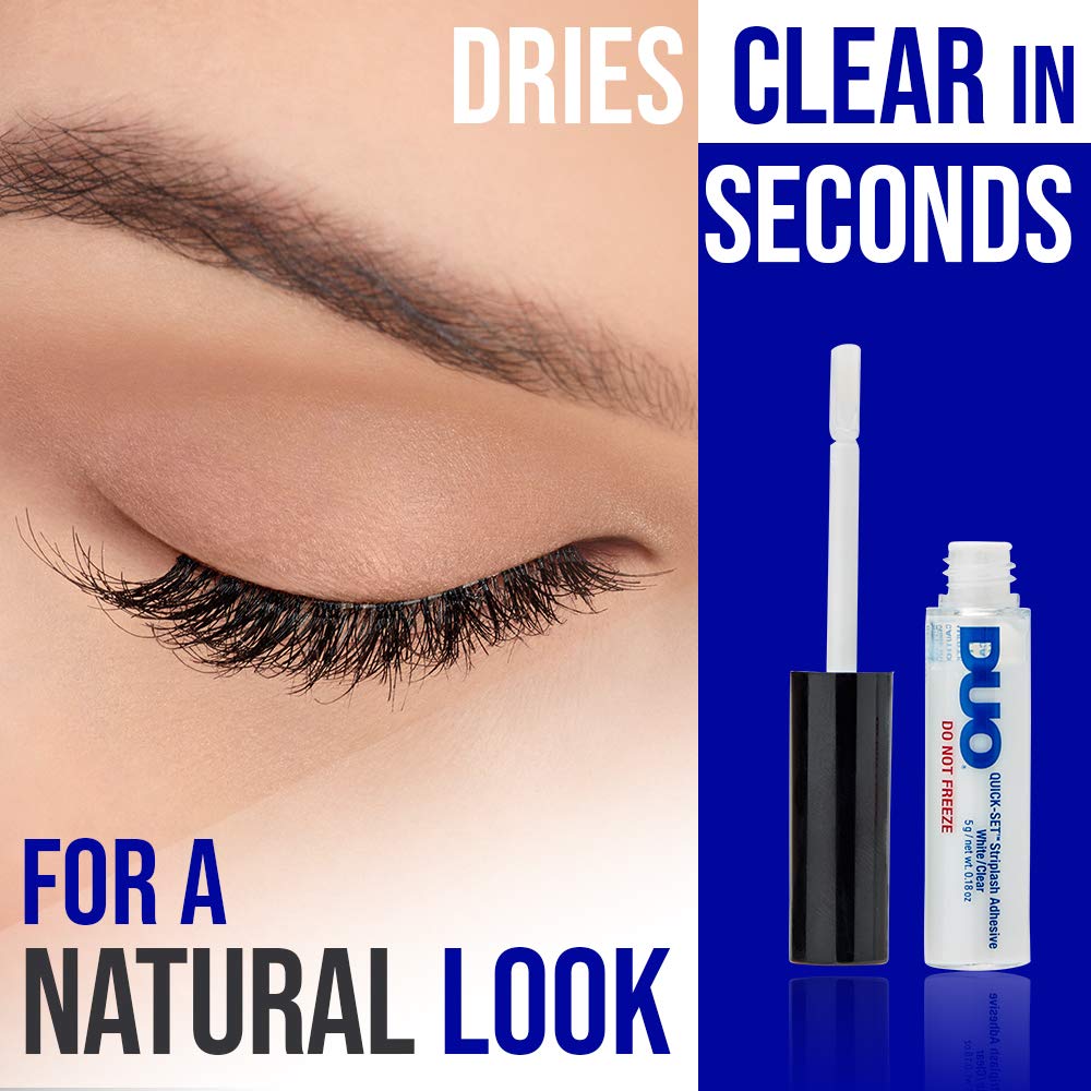 DUO Quick Set Striplash Adhesive White/Clear لاصق الرموش من ديو سريع الجفاف الأبيض/الشفاف