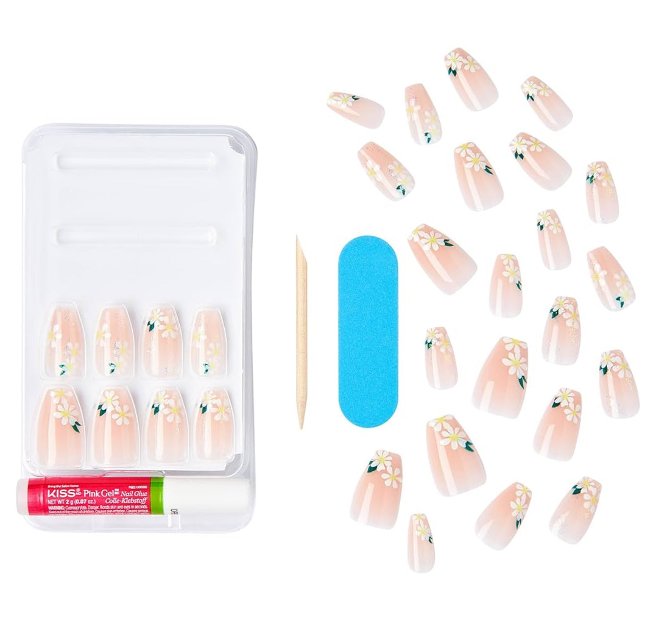 KISS Voguish Fantasy Nail On Point 28 Nails 4 Wheel Drive FV23 اظافر صناعية