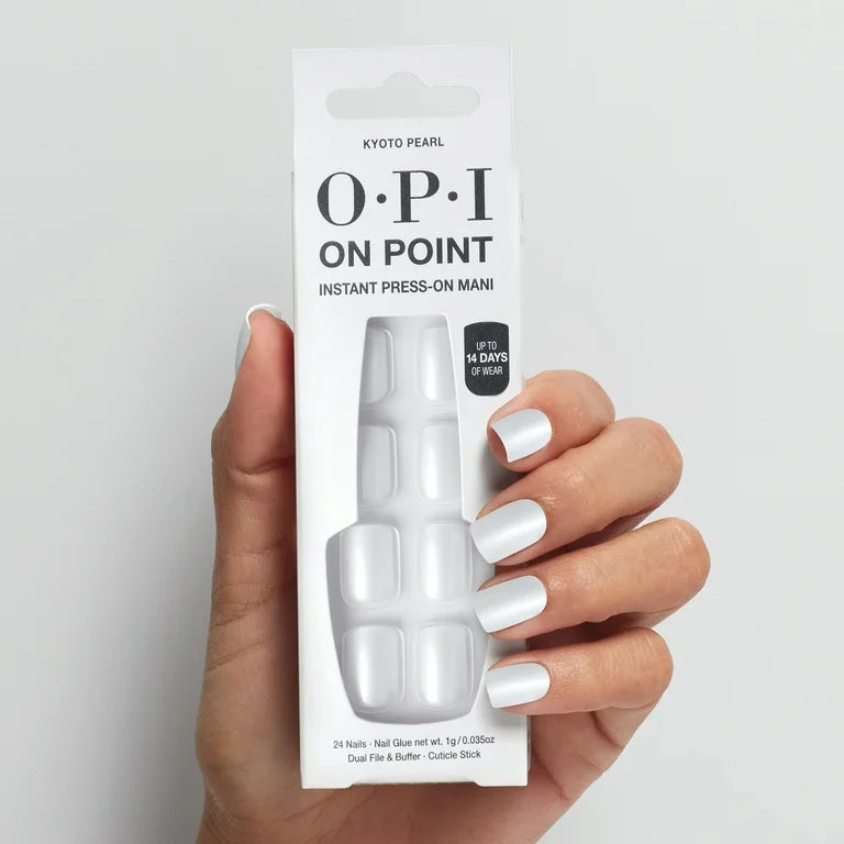 OPI On Point Instant Press On Mani Up To 14 Days Of Days Of Wear 24 Nails Kyoto Pearl اظافر صناعية