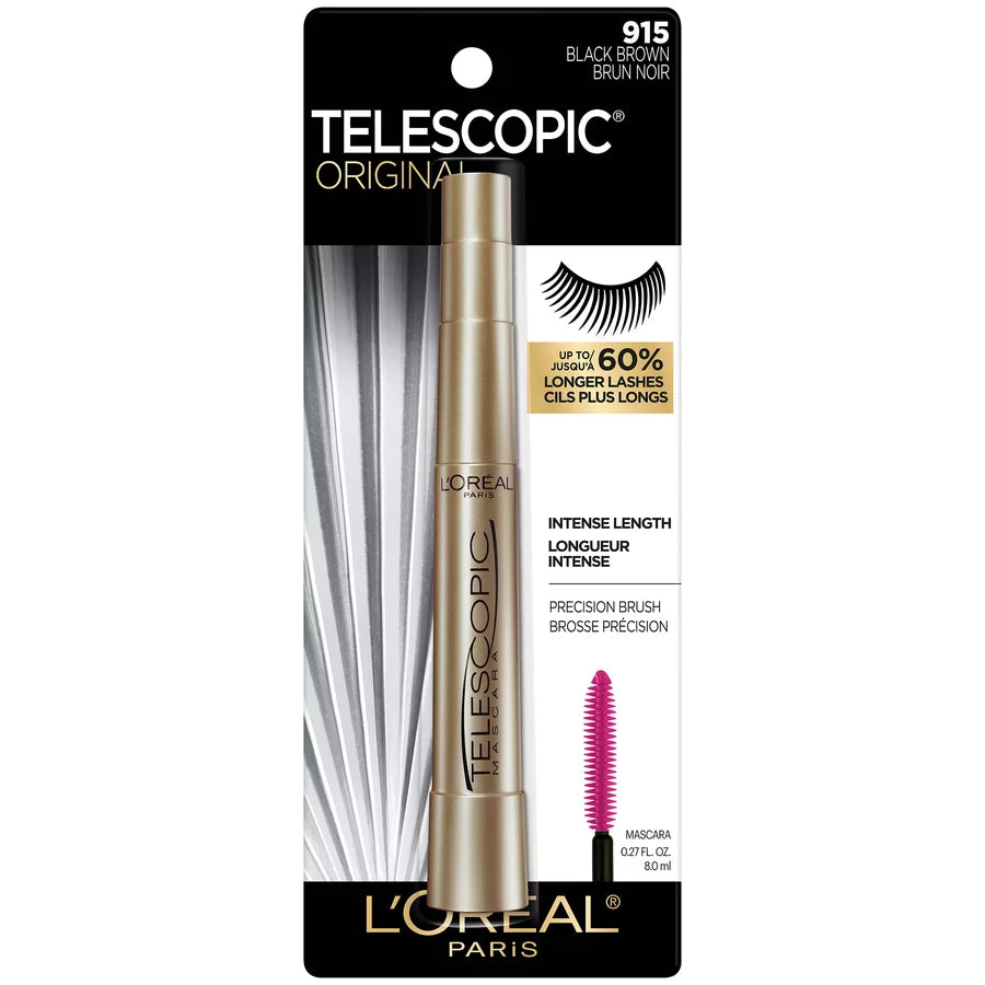 LOREAL PARIS Telescopic Original Washable Lengthening Mascara - 915 Black Brown ماسكارا لوريال باريس