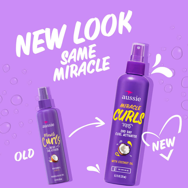 Aussie Miracle Curls 2nd Day Curl Activator رذاذ تصفيف الشعر من اوسي