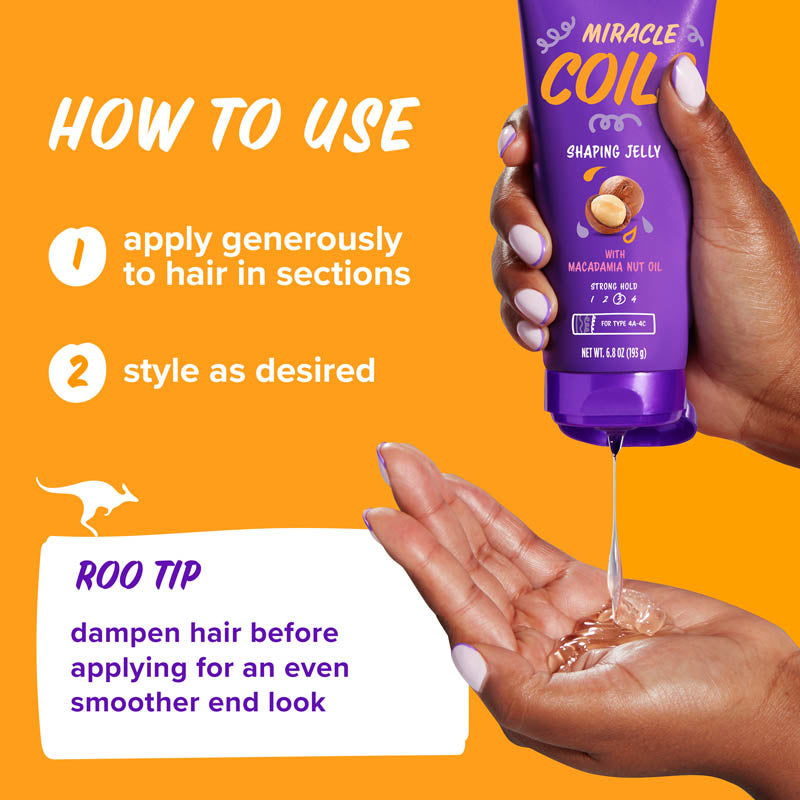 Aussie Miracle Coils Shaping Jelly - Macadamia Nut Oil جل تصفيف الشعر من اوسي