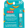 HEB Banana Sunscreen Lip Balm 30spf 4Pcs بلسم الشفاه الواقي من الشمس بنكهة الموز
