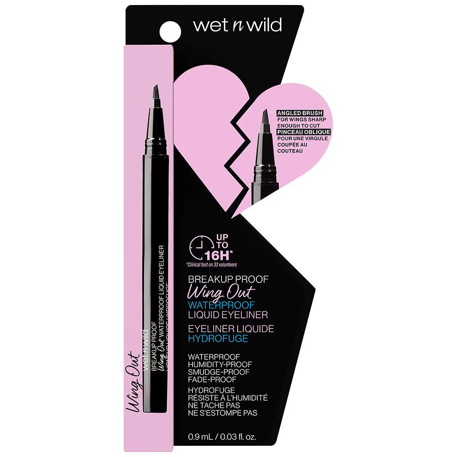 WET N WILD 16H Breakup Proof Wing Out Waterproof liquid eyeliner Black قلم تحديد العيون السائل المضاد للماء والدموع من ويت اند وايلد