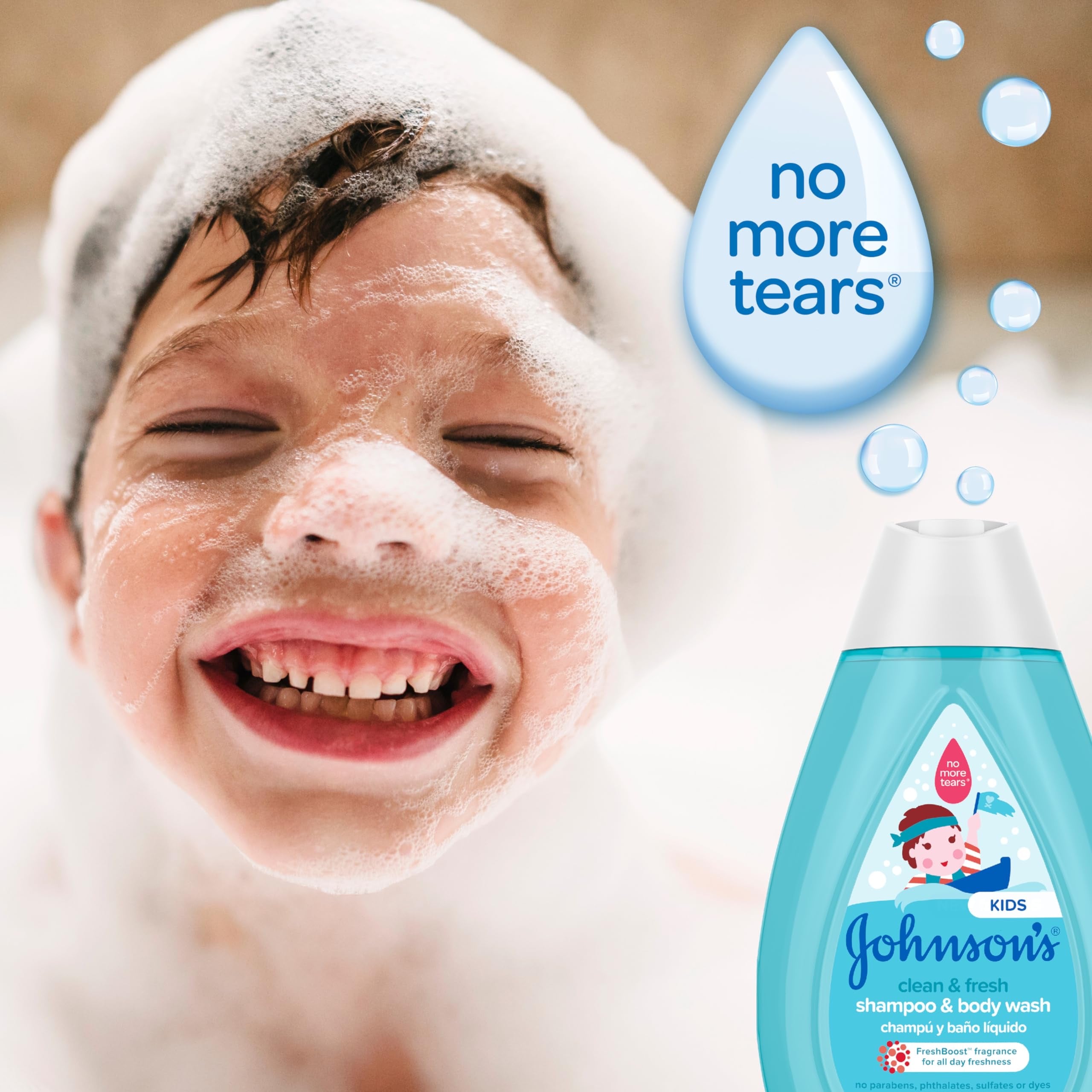 JOHNSONS Kids Clean & Fresh Shampoo & Body Wash شامبو جونسن لتنضيف وانتعاش الشعر للاطفال
