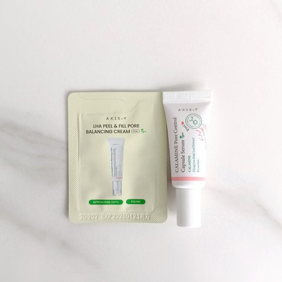 Axis Y Pore Care Mini Kit (CALAMINE Pore Serum & LHA Peel & Fill Pore Cream) مجموعة العناية بالمسام من اكسز واي