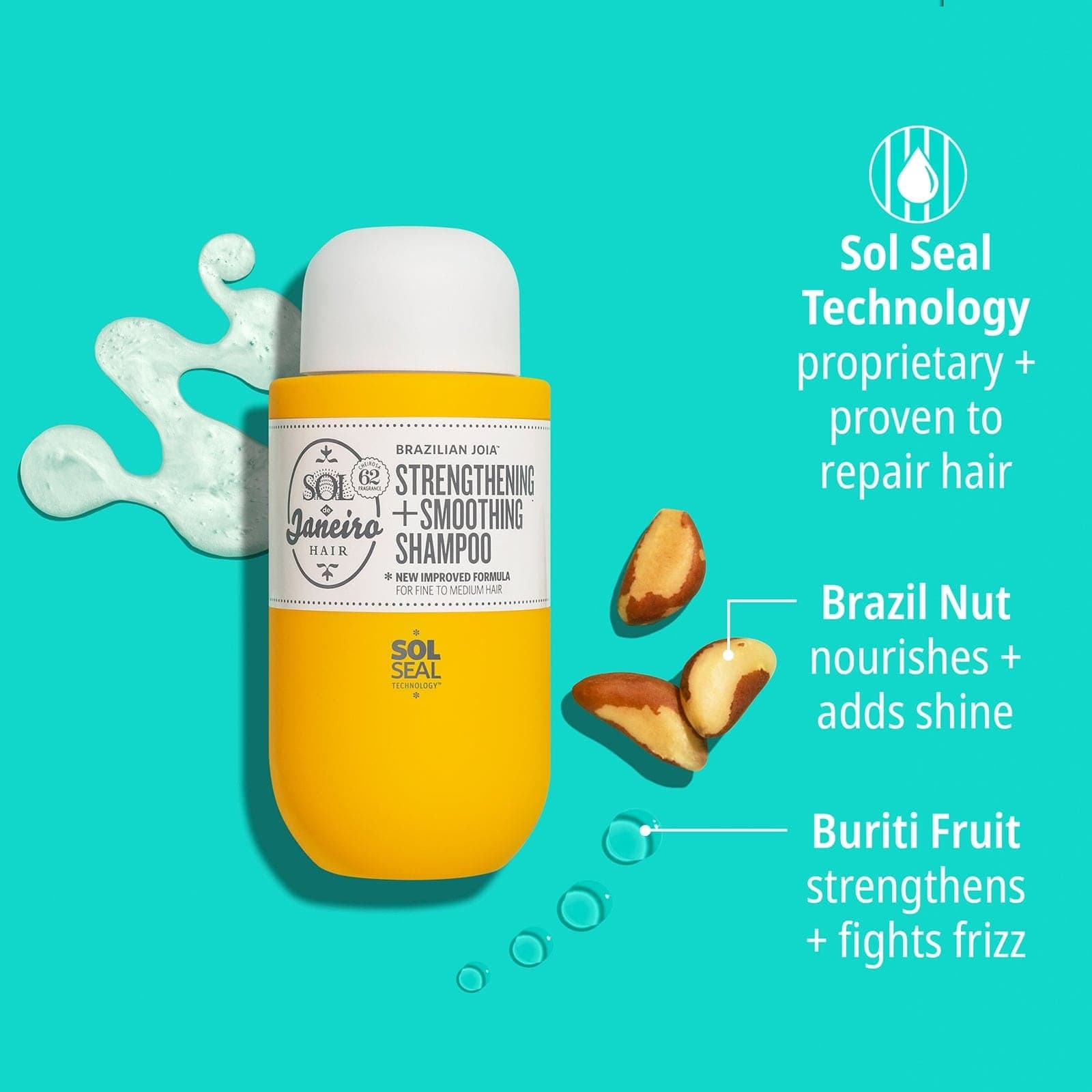 SOL DE JANEIRO Strengthening & Smoothing Shampoo شامبو اصلاح الشعر من سول دي جانيرو