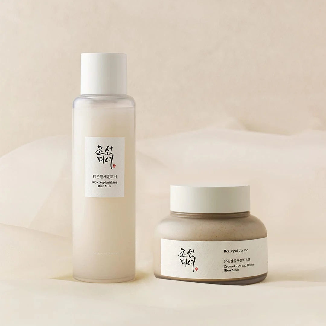 BEAUTY OF JOSEON glow charging rice duo بكج ثنائي الارز للعناية بالبشرة من بيوتي اوف جوسيون
