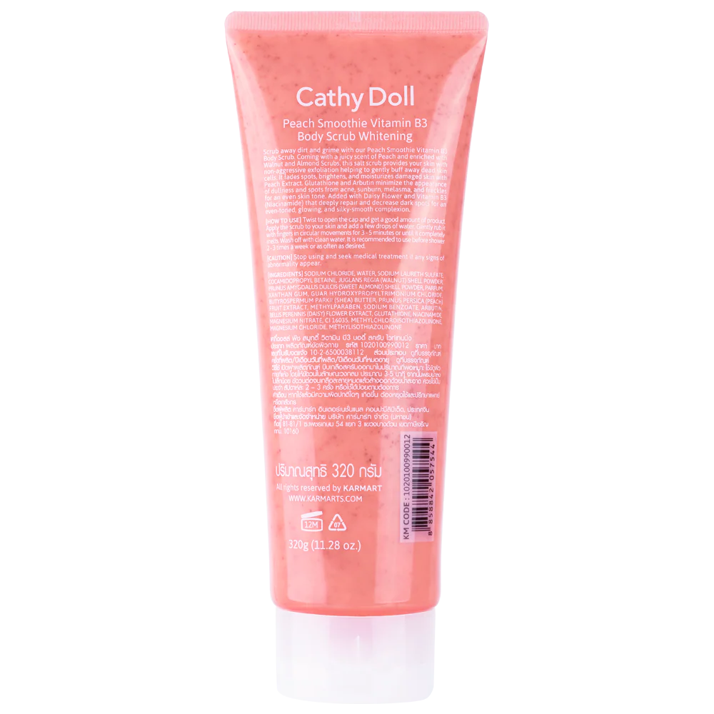 CATHY DOLL Peach Smoothie Vitamin B3 body scrub Whitening