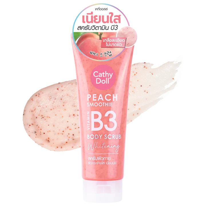CATHY DOLL Peach Smoothie Vitamin B3 body scrub Whitening