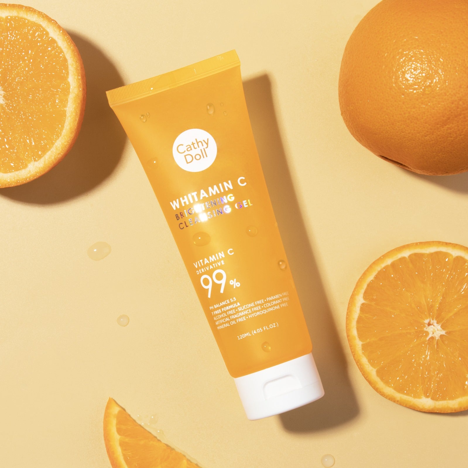 CATHY DOLL Whitamin C brightening cleansing gel derivative vitamin C 99% غسول للبشرة الجل للتفتيح بالفيتامين سي من كاثي دول