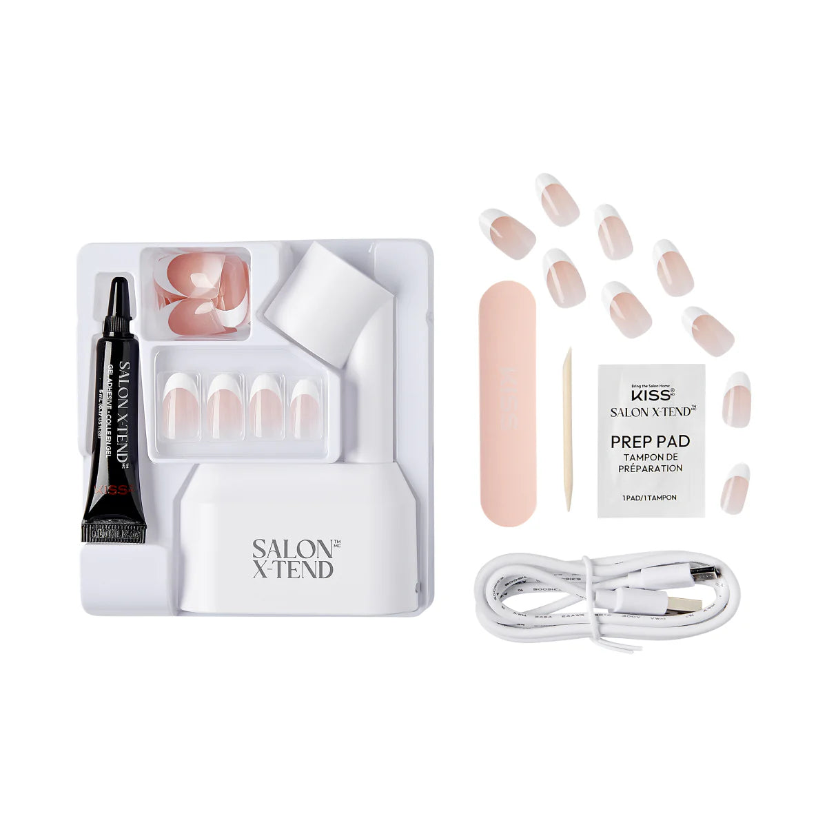 KISS Salon X-Tend Led Soft Gel System Starter Kit Flawless Salon Gel Nail Extention اظافر صناعية ناعمة