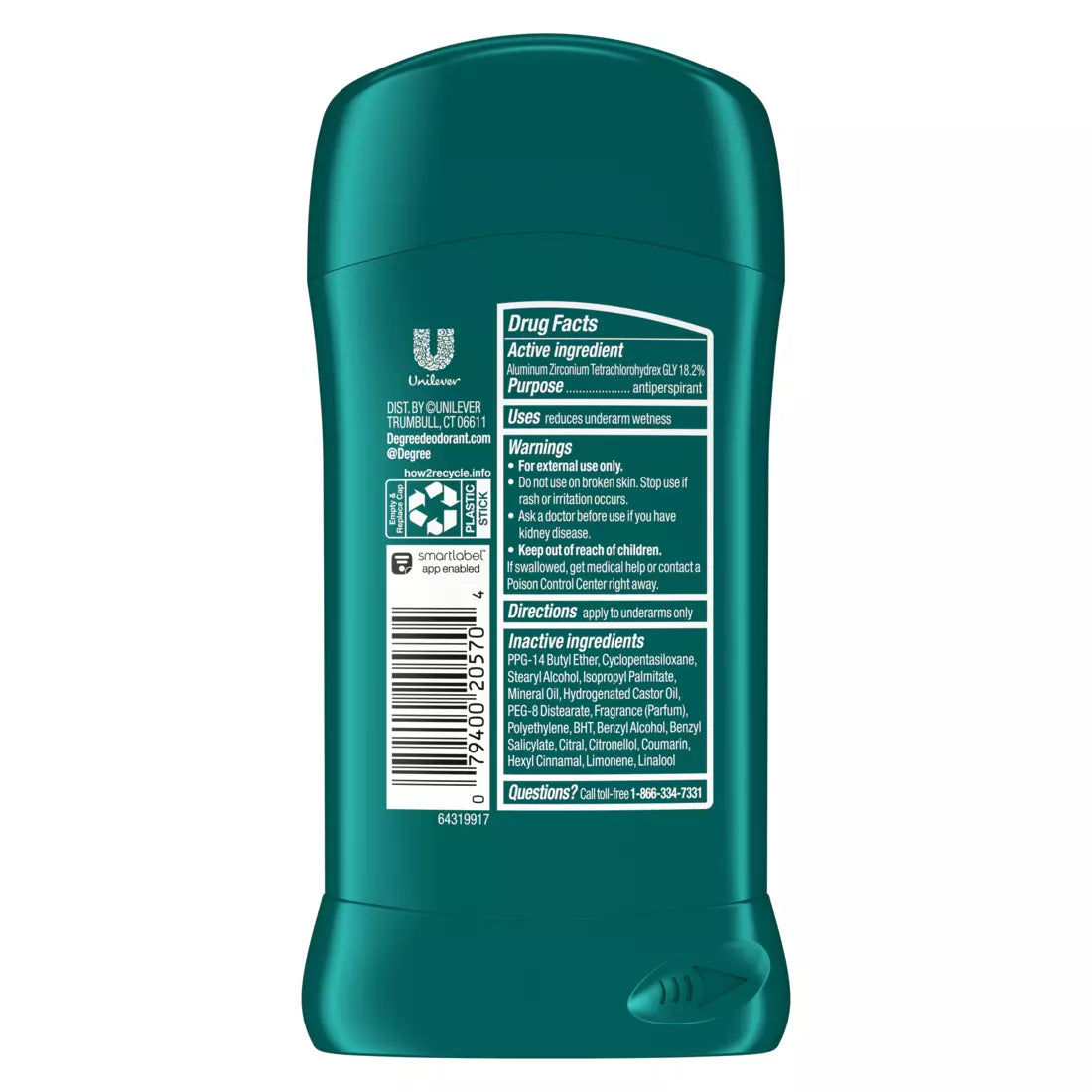 DEGREE Cool Comfort Antiperspirant Deodorant Stick –مزيل عرق برائحة منعشة