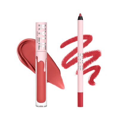 KYLIE JENNER Matte Lipstick & Lip Liner مجموعة أحمر الشفاه من كايلي جينير