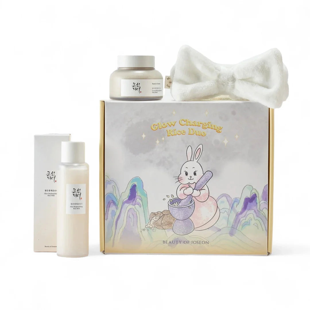 BEAUTY OF JOSEON glow charging rice duo بكج ثنائي الارز للعناية بالبشرة من بيوتي اوف جوسيون