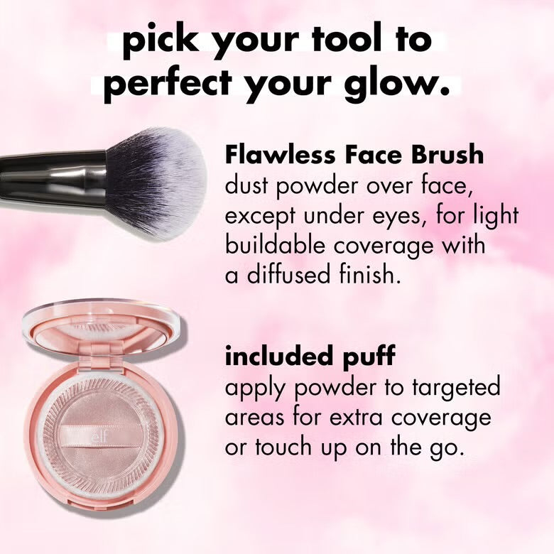 ELF Halo Glow Powder Filter بودرة التثبيت المضغوطة من ايلف