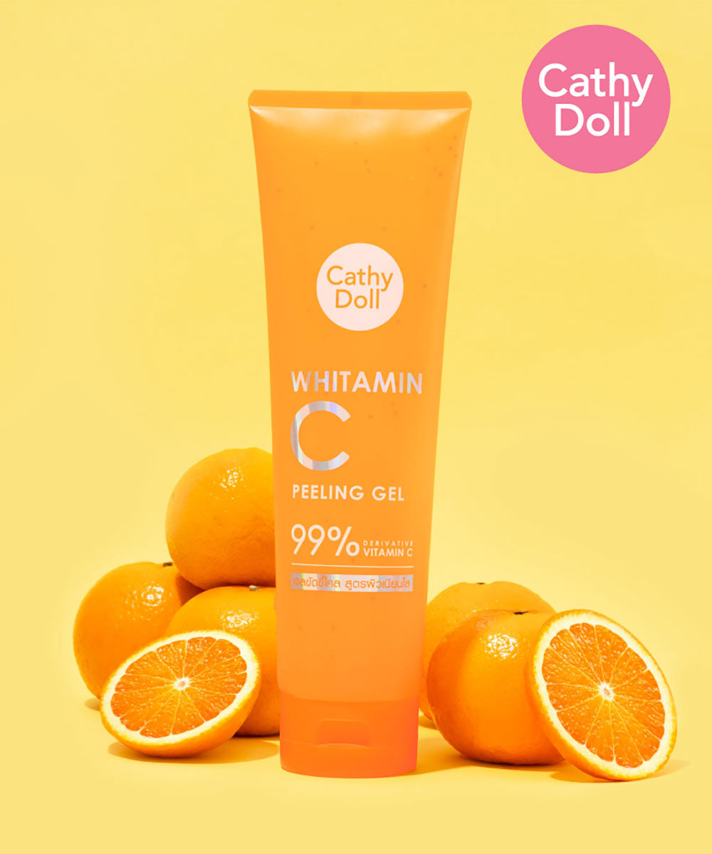 CATHY DOLL Whitamin C Peeling Gel 99% Derivtive Vitamin C جل التقشير بالفيتامين سي للوجه والجسم من كاثي دول