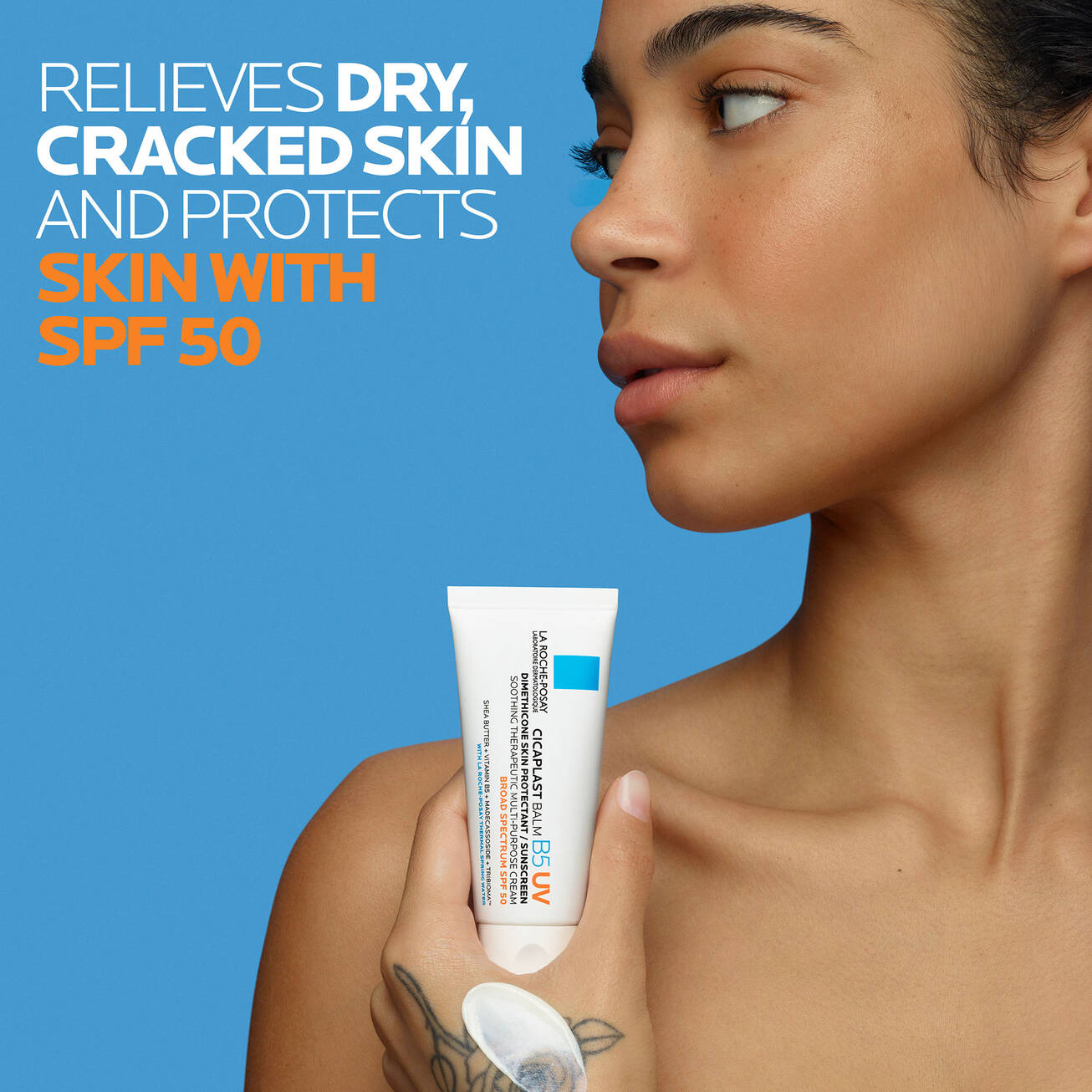 LA ROCHE POSAY Cica Balm B5 UV Dimethicone Skin Protectant Sunscreen SPF50 مرهم علاجي مرطّب مع حماية من الشمس من لاروش بوزيه