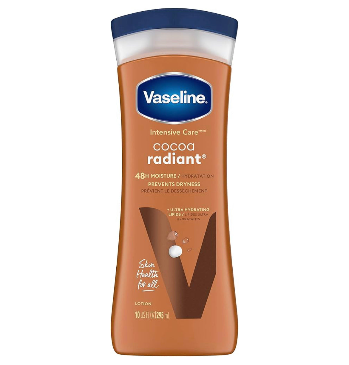 VASELINE Intensive Care Cocoa Radiant Body Lotion for Dry Skin With 48H Moisture + Ultra Hydrating ڤازلين لوشن الجسم كوكو راديانت