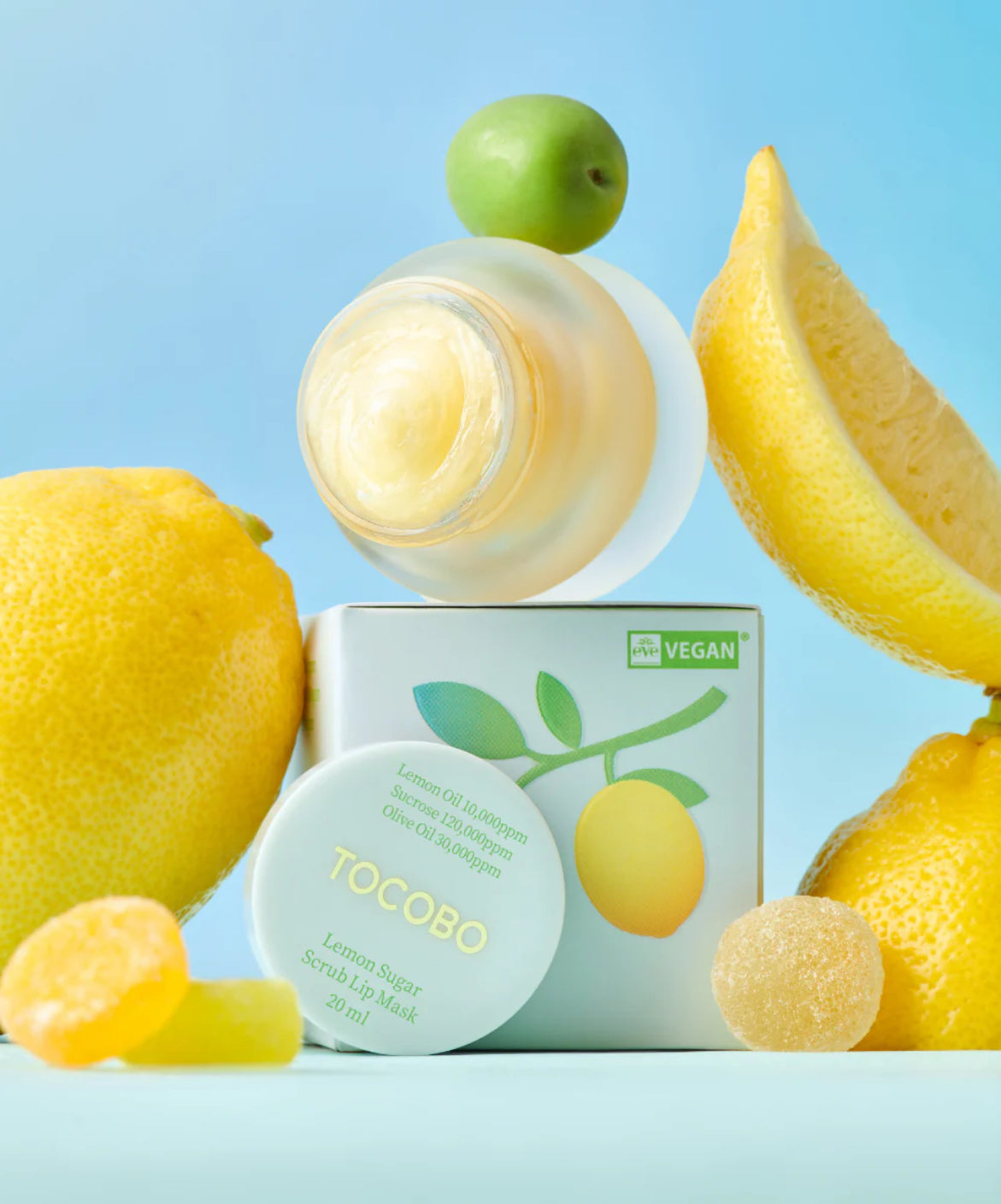 TOCOBO Lemon sugar scrub lip mask مقشر الشفاه بالسكر والليمون من توكوبو