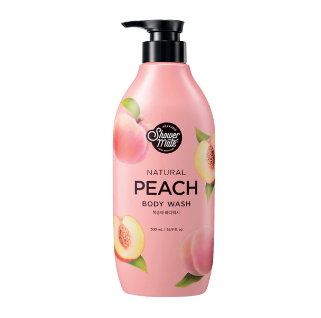 AEKYUNG KERASYS shower mate natural peach body wash غسول الجسم بالخوخ من ايكيونك كيراساس