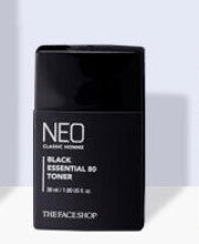 The Face Shop Neo Classic Homme Black Essential Toner 130 ml + Emulsion 30 ml تونر البشرة مع مستحلب حجم ميني من ذا فيس شوب