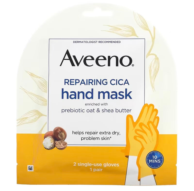 AVEENO Hand mask repairing cica hand mask 2 pagle glaves 1 pack قناع مرمم لليدين من افينو