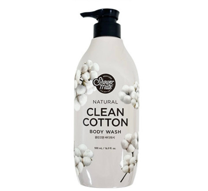 AEKYUNG KERASYS shower mate natural clean cotton body wash غسول الجسم بالقطن من ايكيونك كيراساس