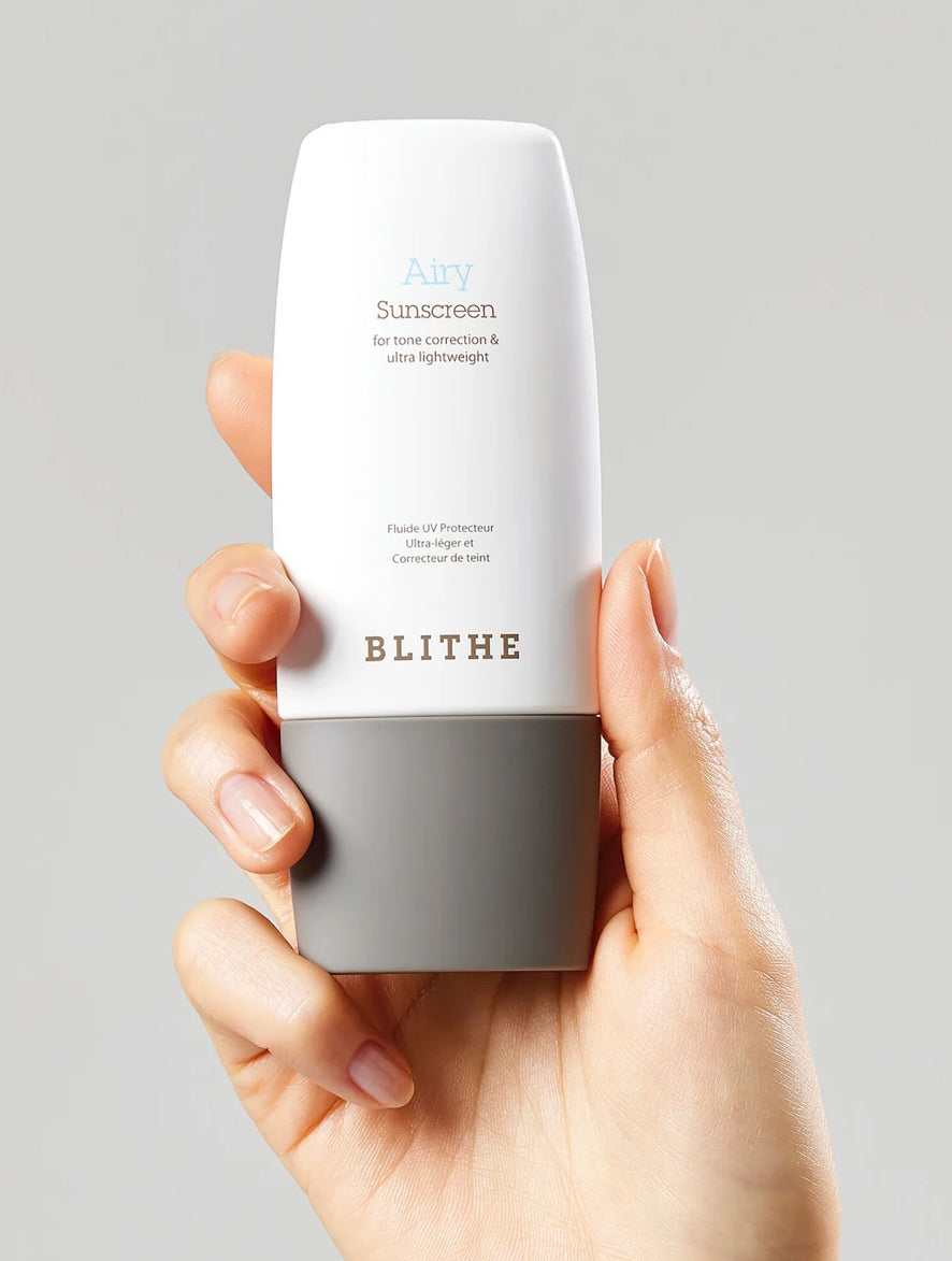 BLITHE Airy sunscreen For Tone Correction & Ultra Lightweight واقي الشمس من بليث