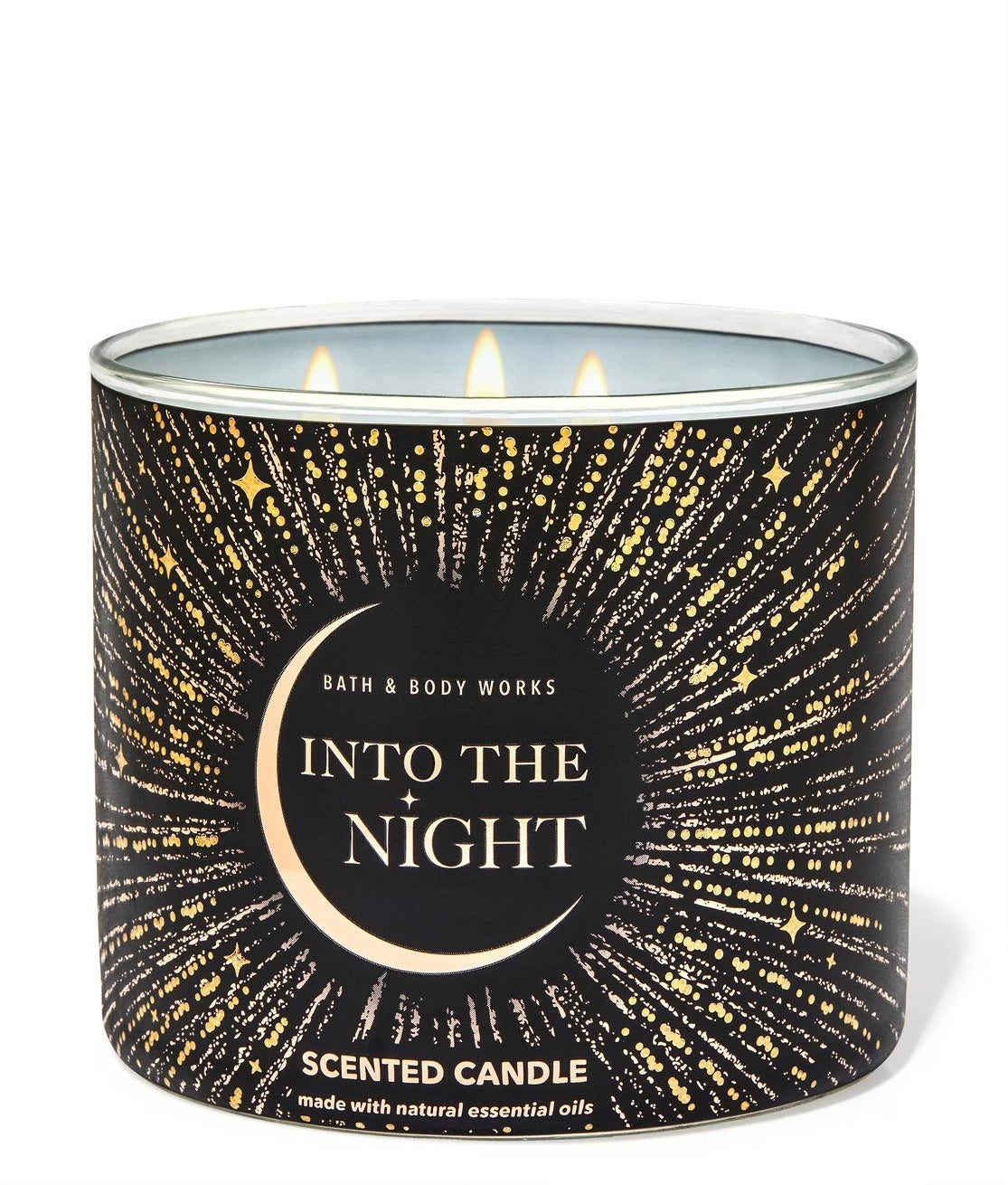 BATH AND BODY WORKS Into The Night Scented Candle made with natural essential oils شمعة معطرة بالزيوت الاساسية العطرية من باث اند بودي وركس