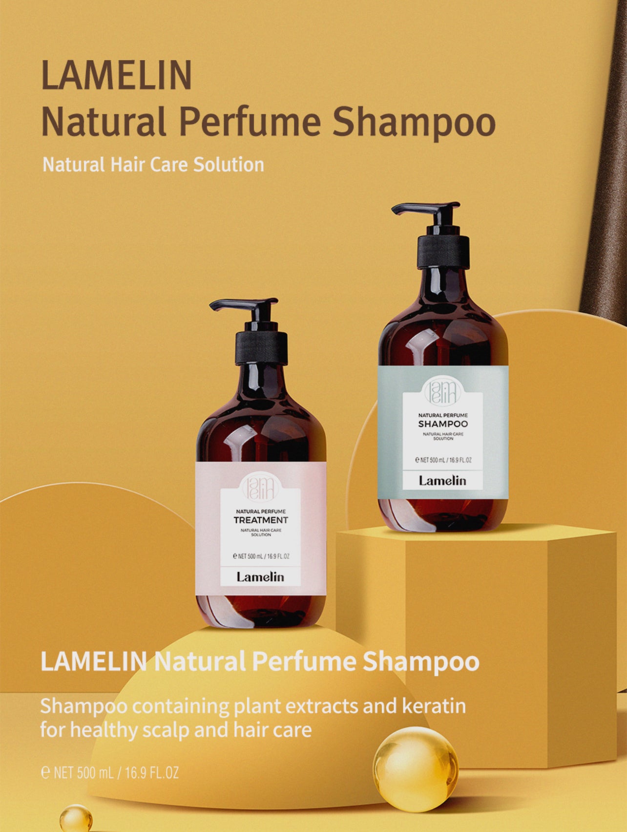 LAMELIN Ntural Perfume Treatment Natural Hair Care Solution معالج الشعر من لاملين