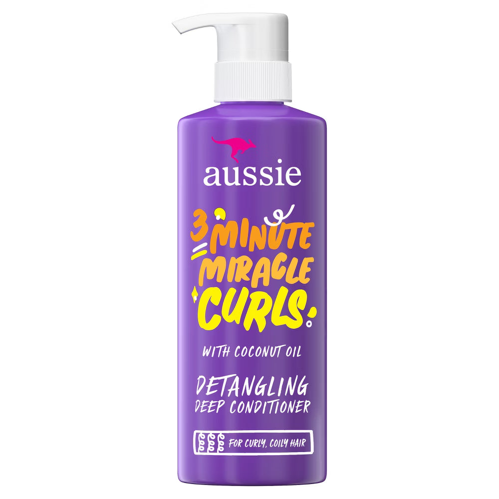 AUSSIE 3 Minute Miracle Curls Detangling Deep Conditioner  بلسم عميق لفك تشابك الشعر الكيرلي من اوسي