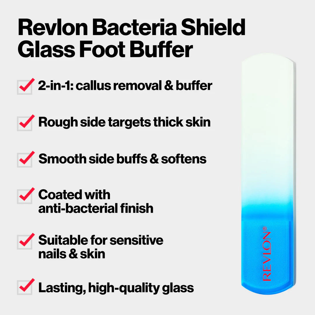 REVLON Bacteria Shield Glass Foot Buffer مبرد القدم من ريفلون